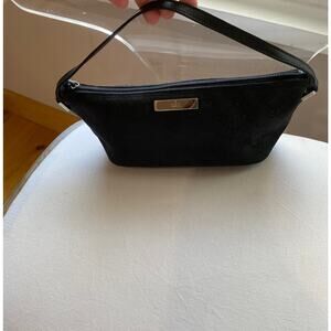 Vintage 00's Gucci Black Monogram Boat Baguette